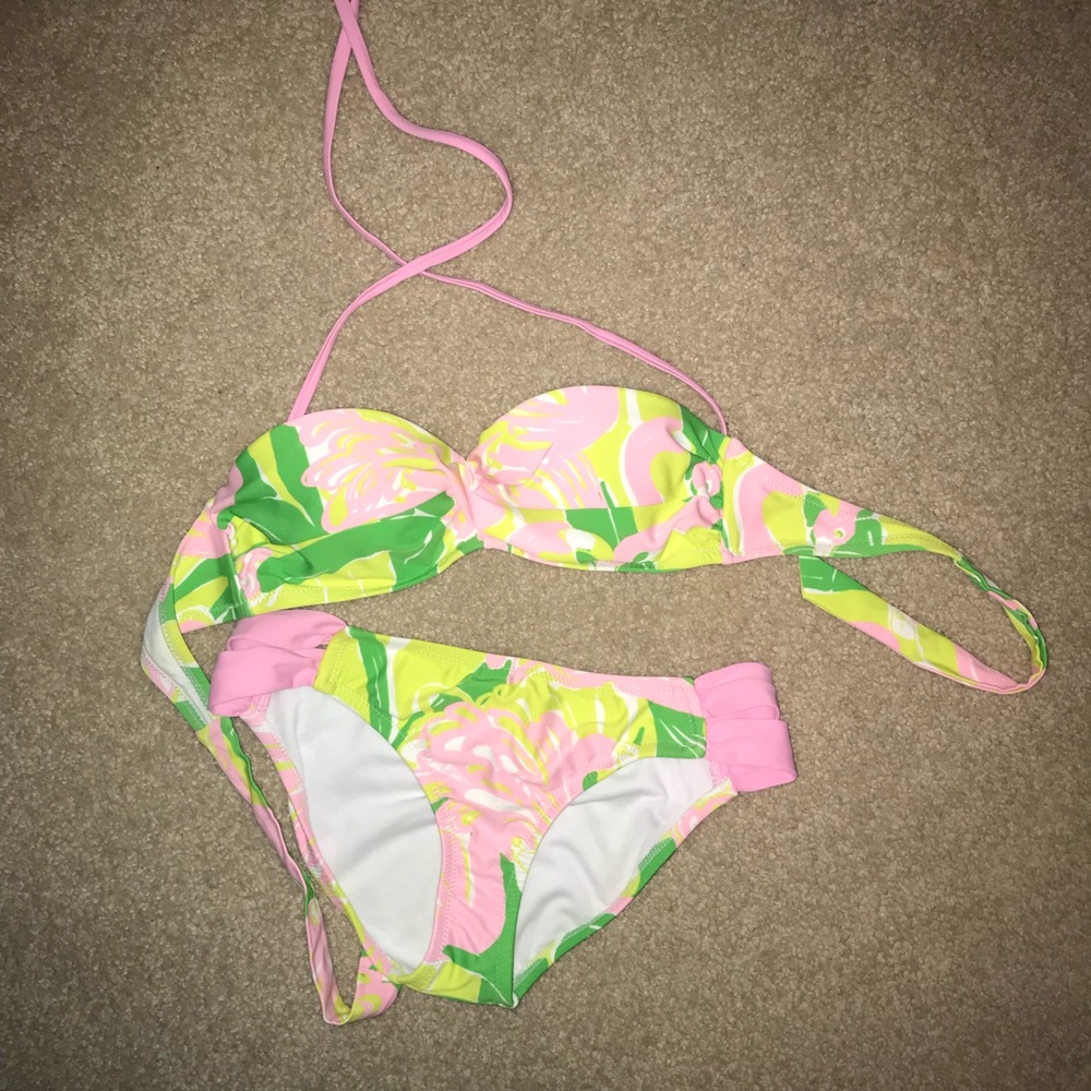 👙LILLY PULITZER PINK GREEN SWIM SUIT👙